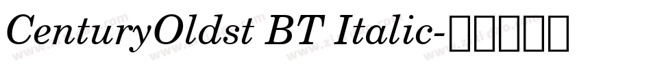 CenturyOldst BT Italic字体转换
